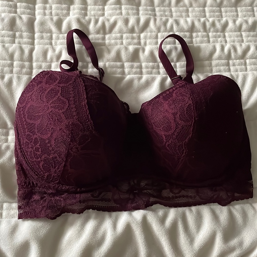 PINK purple push up bralette